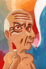 パブロ・ピカソの似顔絵イラスト画像