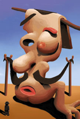 サルバドール・ダリの似顔絵イラスト画像